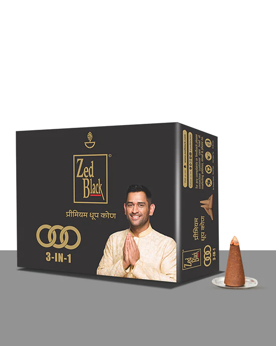 ZB 3in1 Bambooless Premium Dhoop Cone To Feel Exquisite aroma